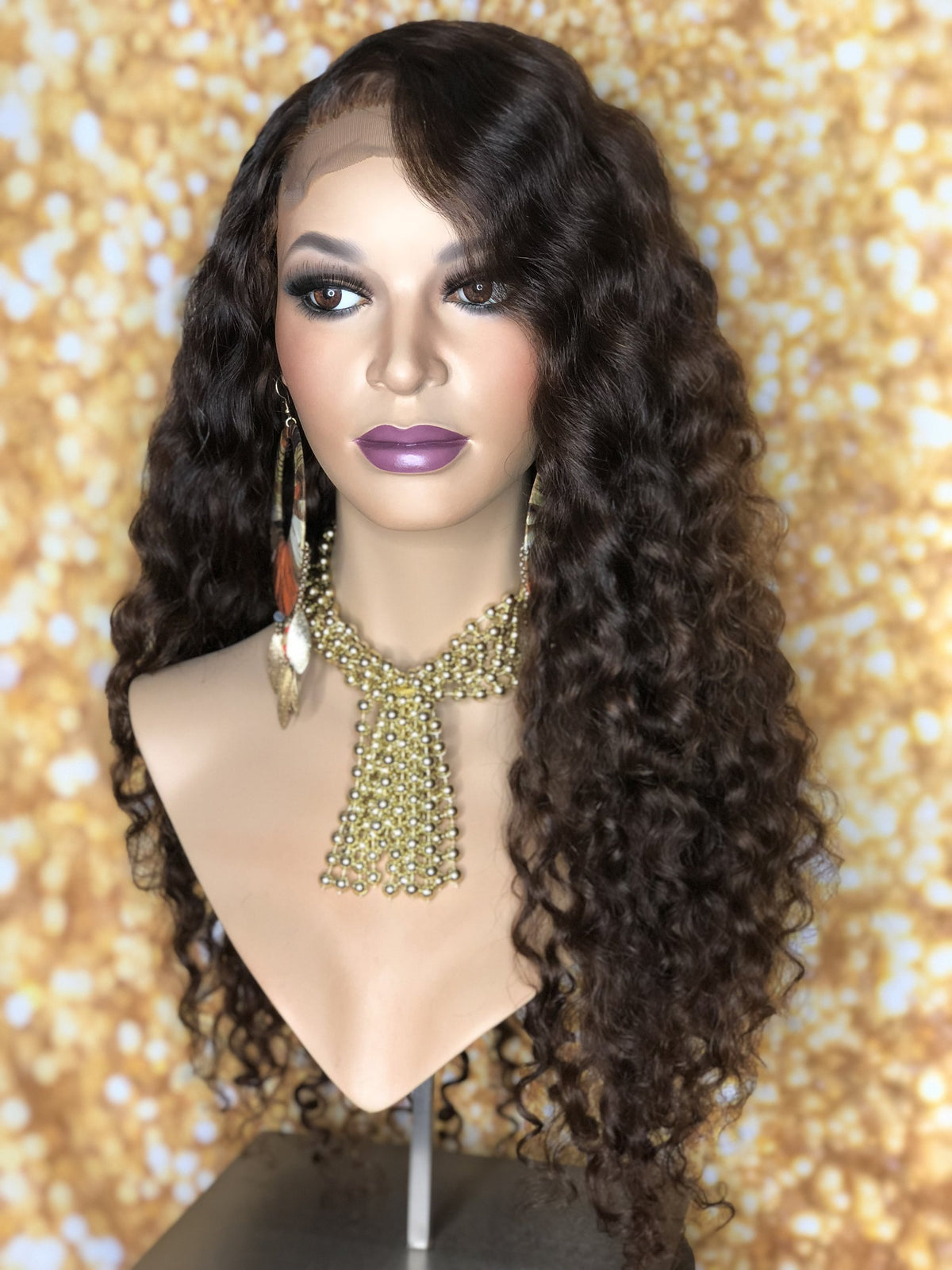 StylezbyGina WIGS CUSTOM CURLY UNIT W/ LACE CLOSURE UNIT 22IN